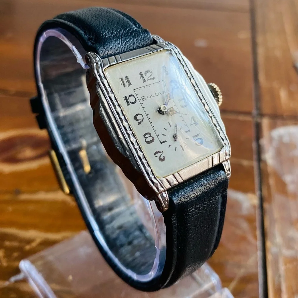 1927 ART DECO BULOVA WATCH 14KGF